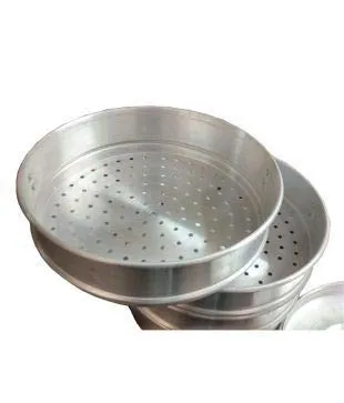 KC Aluminium Momos Steamer Diamm: 8 Inch With 4 Tier Capacity 5 Litres, Silver