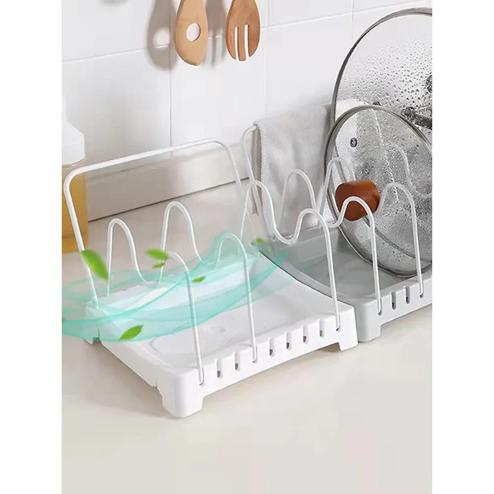 KITCHEN COOKWARE STORAGE RACK PAN LID ORGANIZER