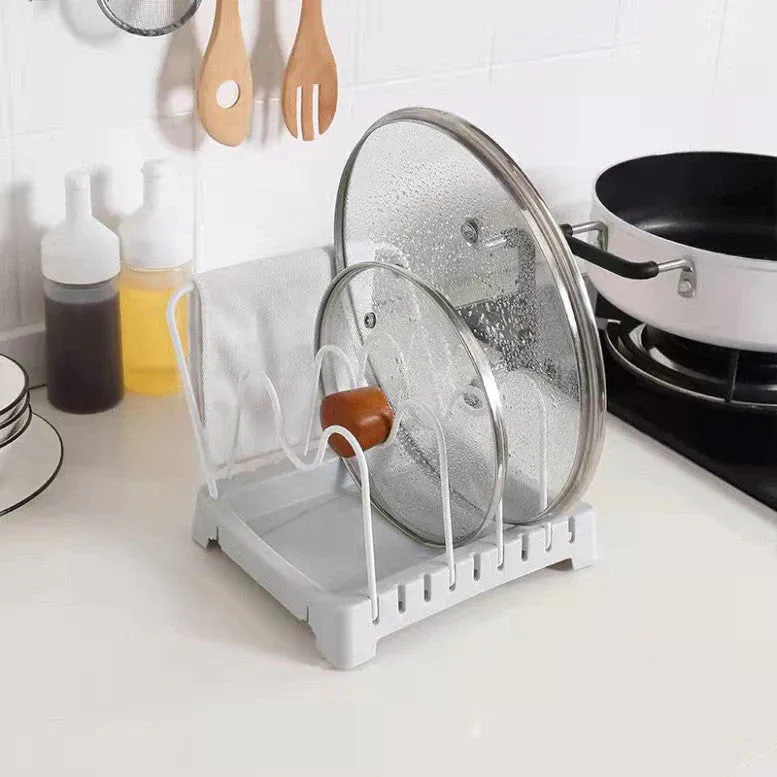 KITCHEN COOKWARE STORAGE RACK PAN LID ORGANIZER