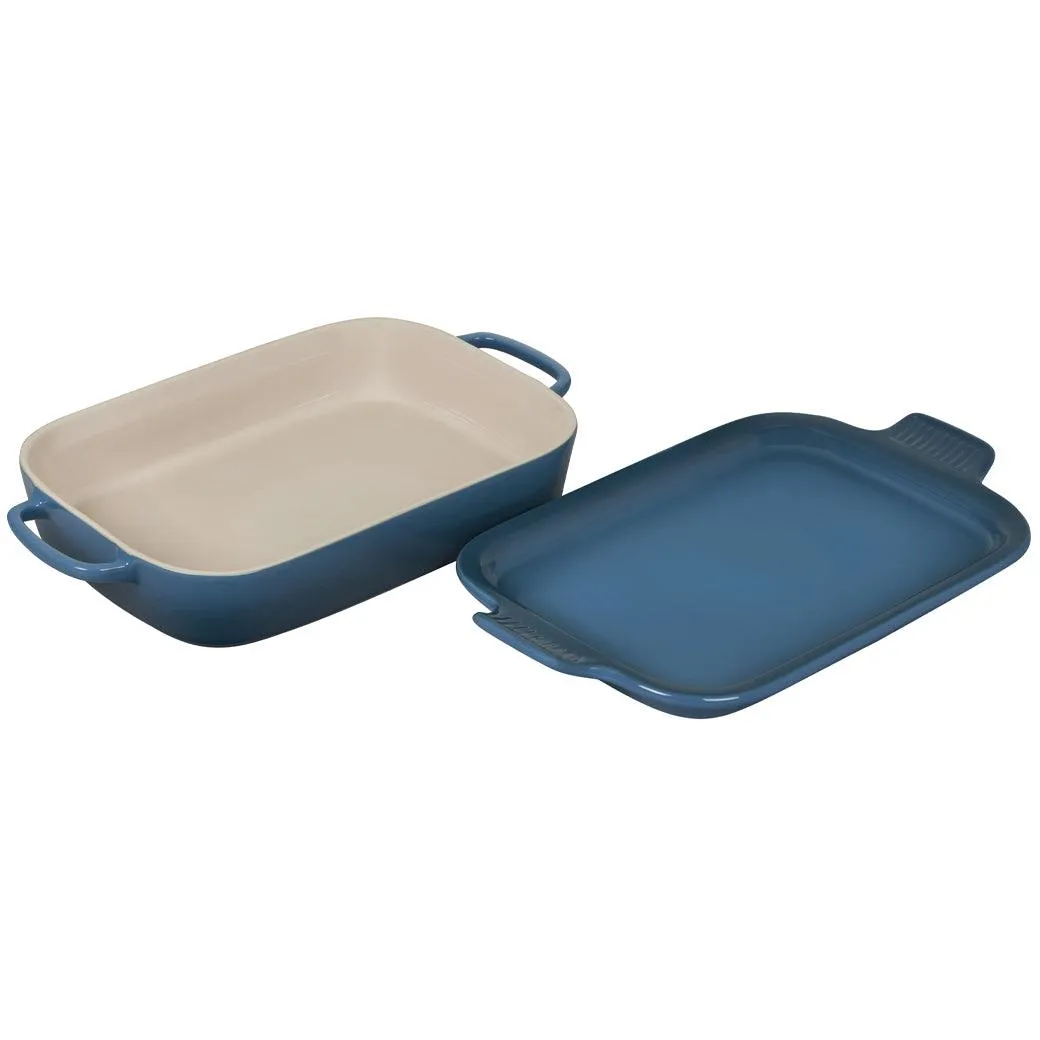 Le Creuset 2.75 Qt Rectangular Dish with Platter Lid