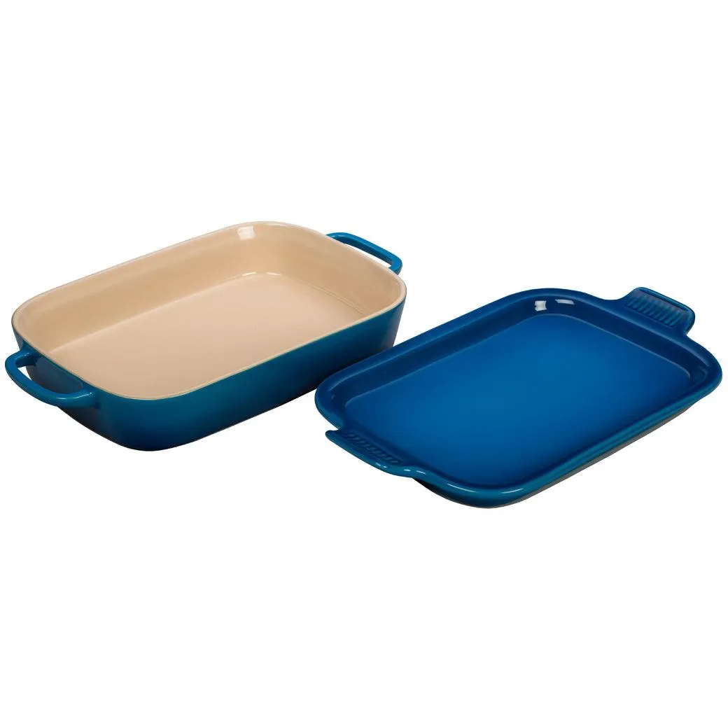 Le Creuset 2.75 Qt Rectangular Dish with Platter Lid