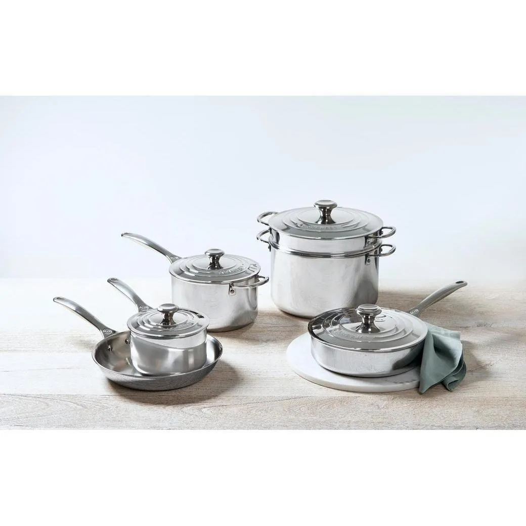 Le Creuset 3 Qt. Stainless Steel Saucepan with Lid