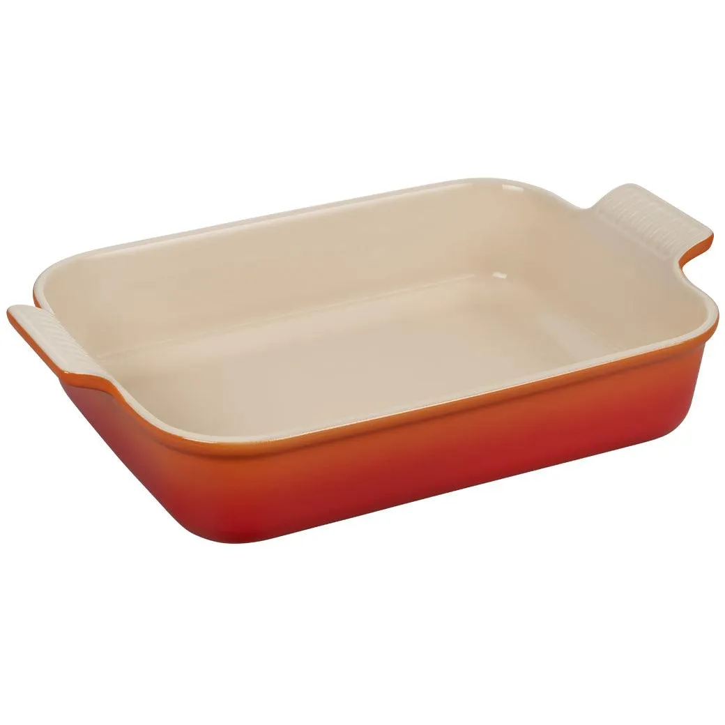 Le Creuset 4 qt (12" X 9") Stoneware Heritage Rectangular Casserole