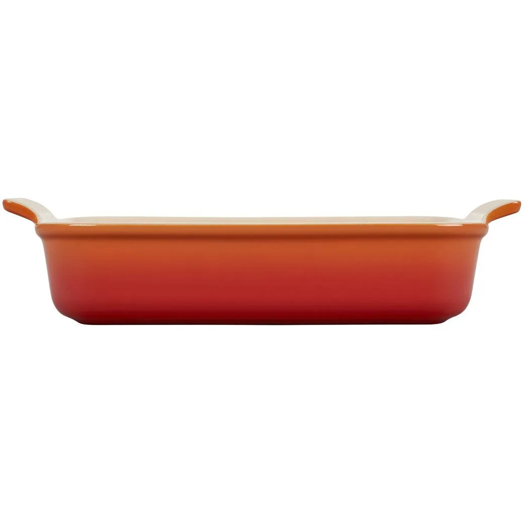 Le Creuset 4 qt (12" X 9") Stoneware Heritage Rectangular Casserole