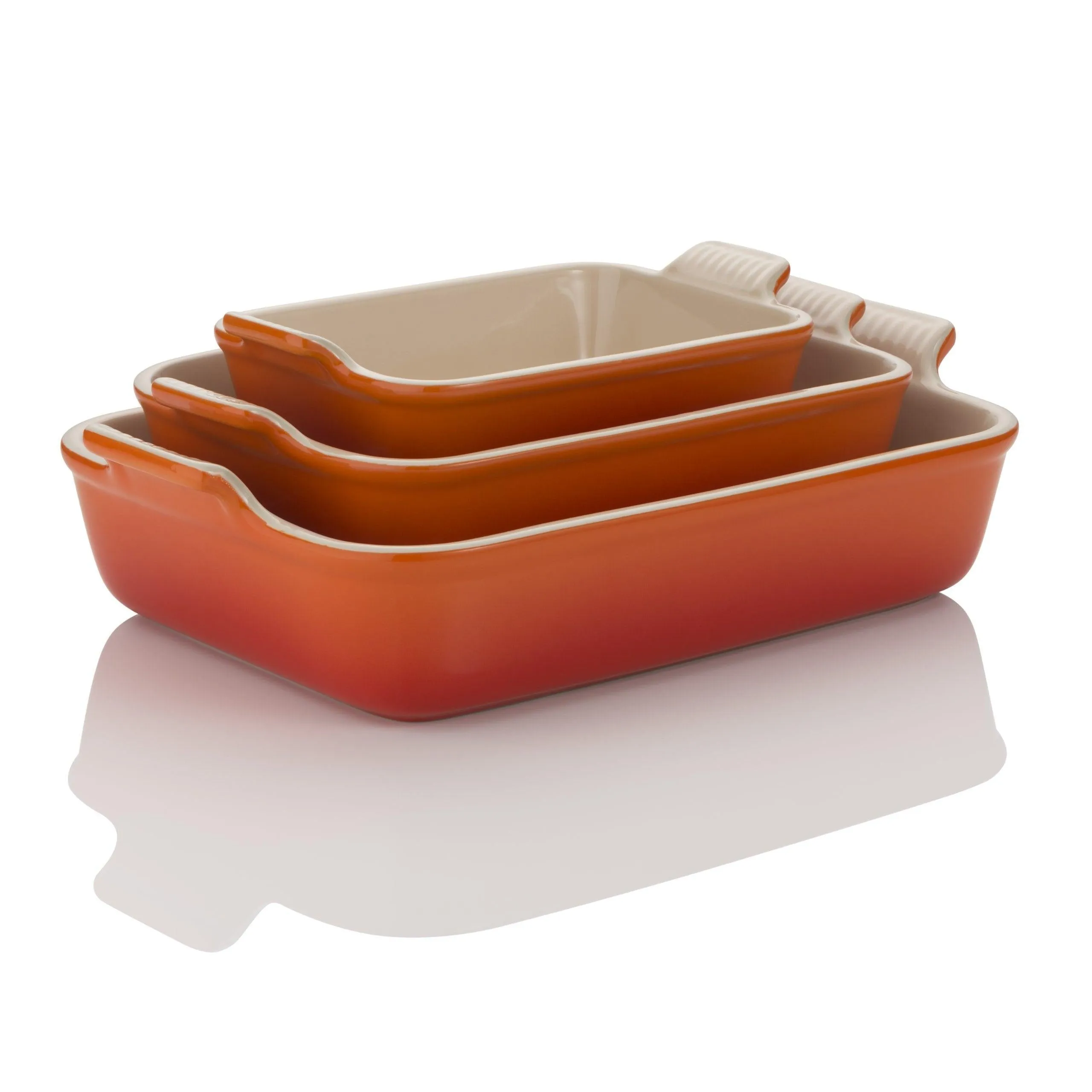 Le Creuset 4 qt (12" X 9") Stoneware Heritage Rectangular Casserole