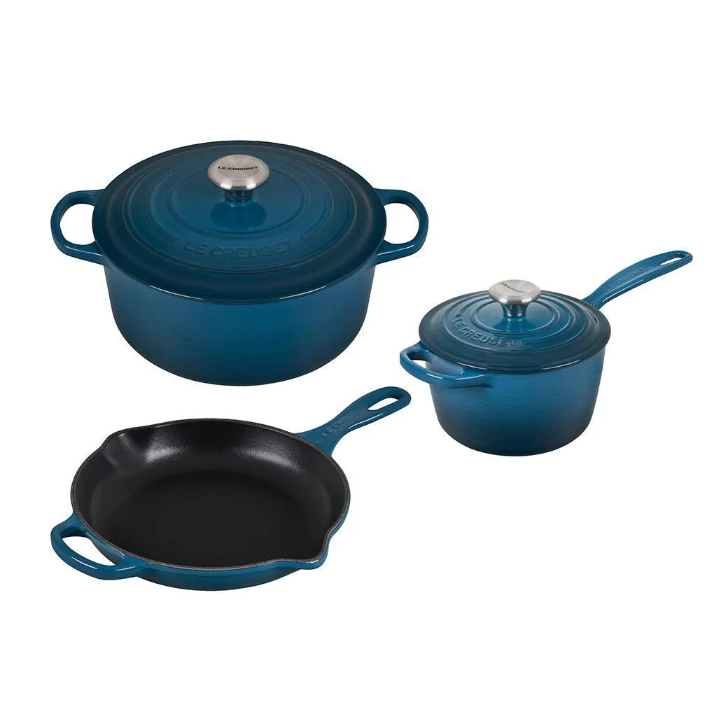 Le Creuset 5-Piece Signature Enameled Cast Iron Set