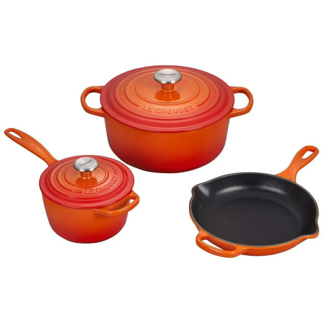 Le Creuset 5-Piece Signature Enameled Cast Iron Set