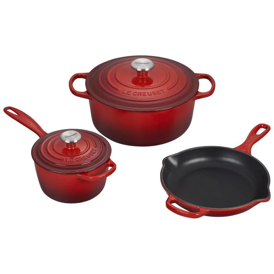 Le Creuset 5-Piece Signature Enameled Cast Iron Set