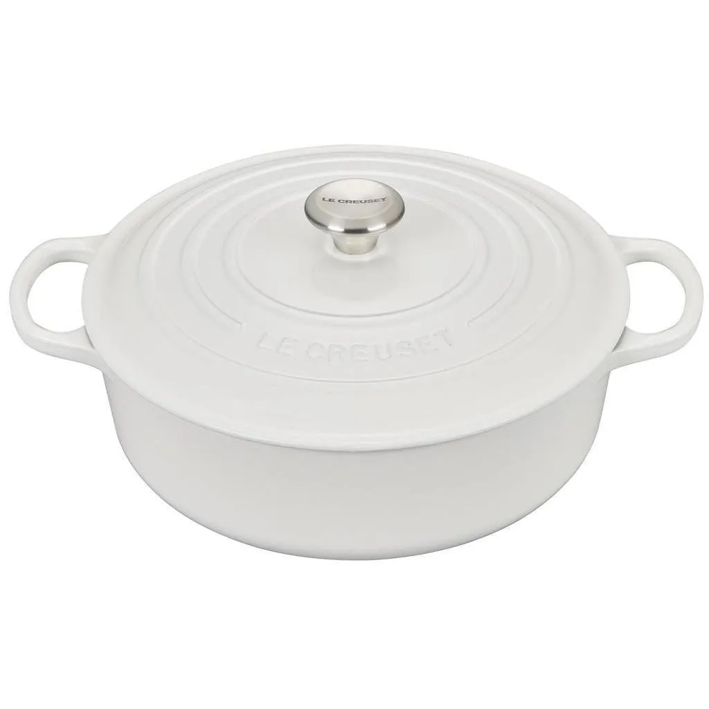 Le Creuset  6.75 qt Signature Cast Iron Wide Round Dutch Oven