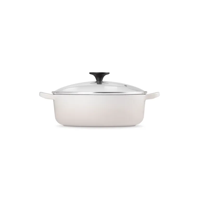 Le Creuset Risotto Pot 24cm Meringue with Glass Lid