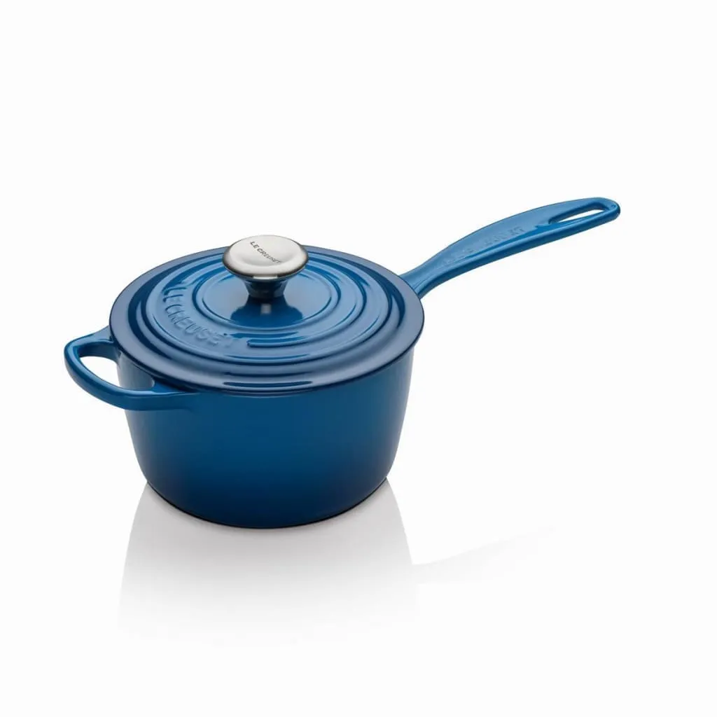 Le Creuset Signature Cast Iron 3-piece Saucepan Set Marseille Blue