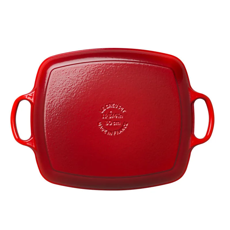 Le Creuset Signature Cast Iron Rectangular Grill 30cm Cerise