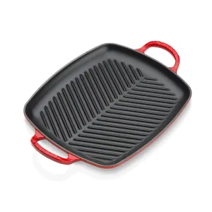 Le Creuset Signature Cast Iron Rectangular Grill 30cm Cerise