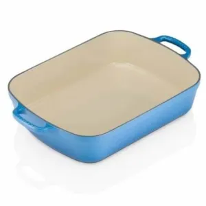 Le Creuset Signature Cast Iron Rectangular Roaster 33cm Marseille Blue