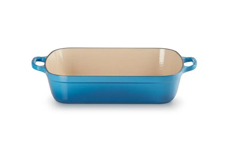 Le Creuset Signature Cast Iron Rectangular Roaster 33cm Marseille Blue