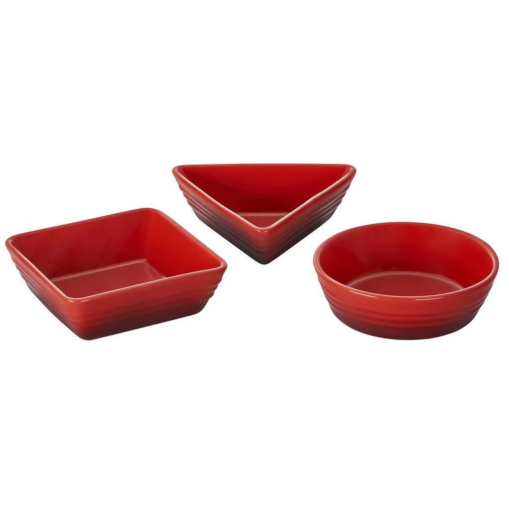 Le Creuset Stoneware Set of 3 Tapas Dishes