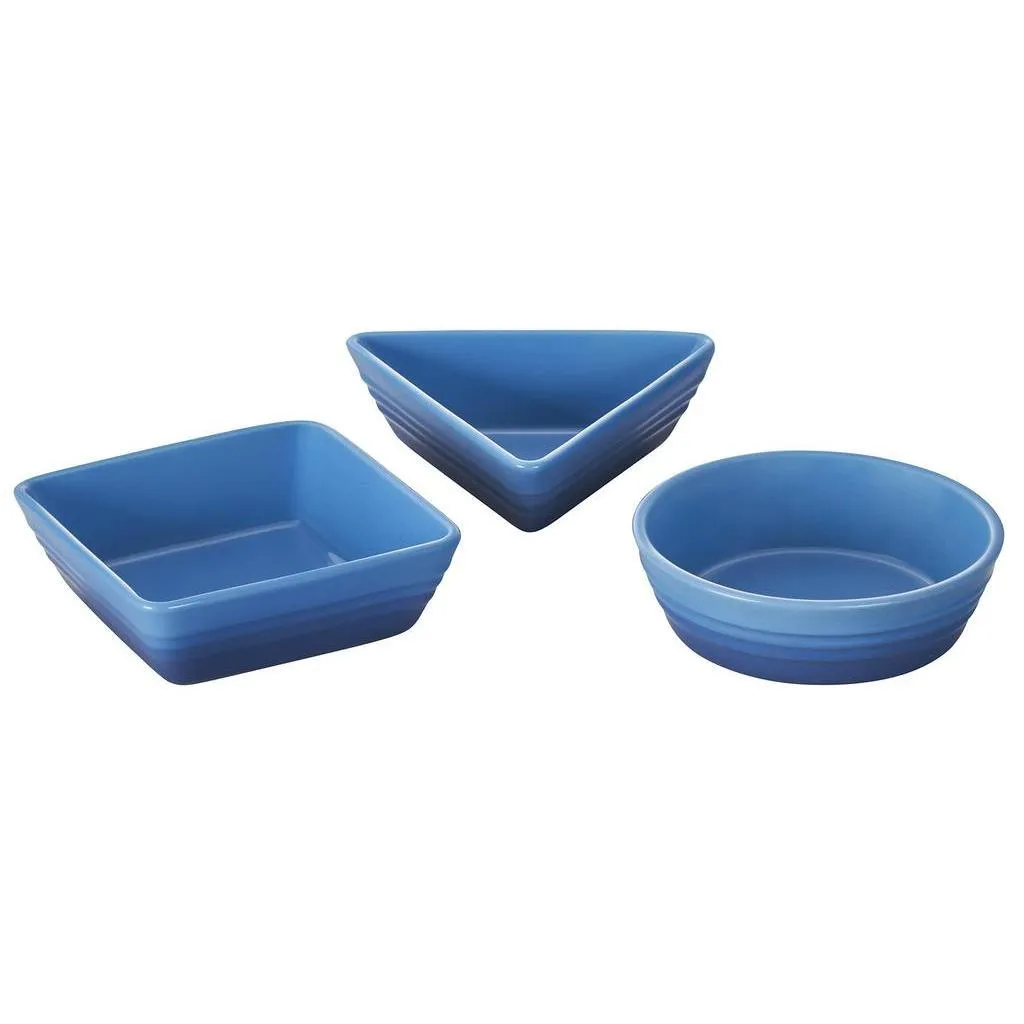 Le Creuset Stoneware Set of 3 Tapas Dishes