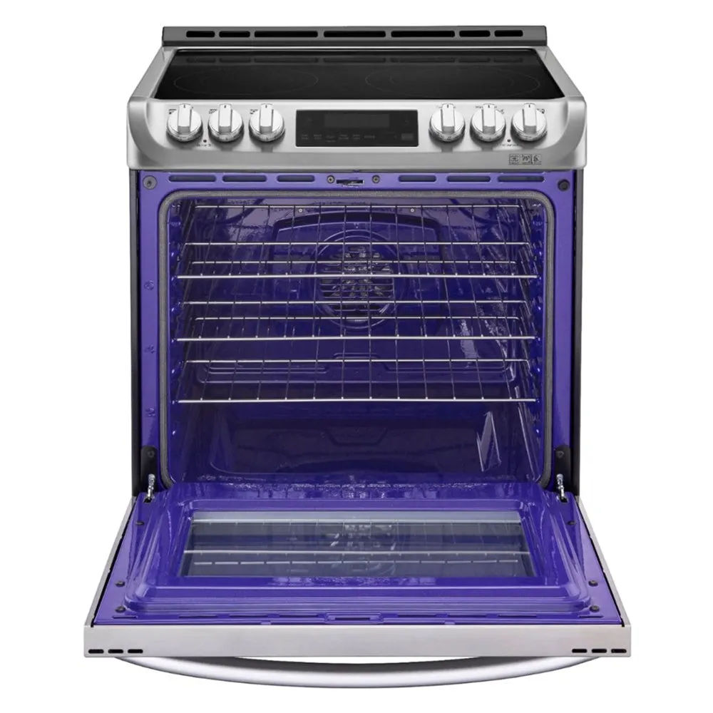 LG - 6.3 Cu. Ft. Self Cleaning Slide In Electric Range with ProBake Convection - Stainless steel