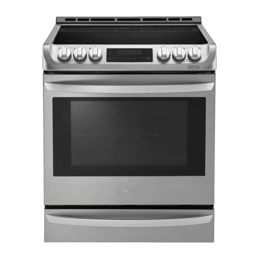 LG - 6.3 Cu. Ft. Self Cleaning Slide In Electric Range with ProBake Convection - Stainless steel