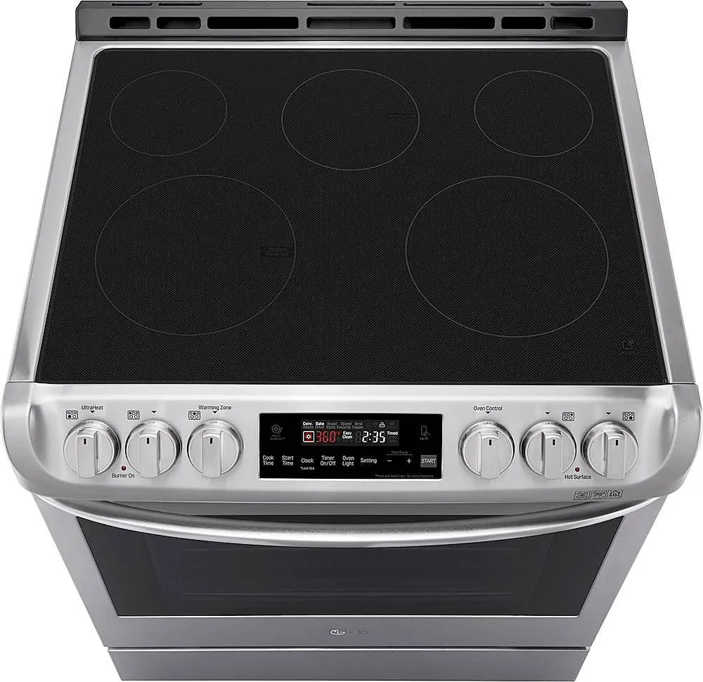 LG - 6.3 Cu. Ft. Slide-In Electric Range with ProBake Convection - Stainless steel