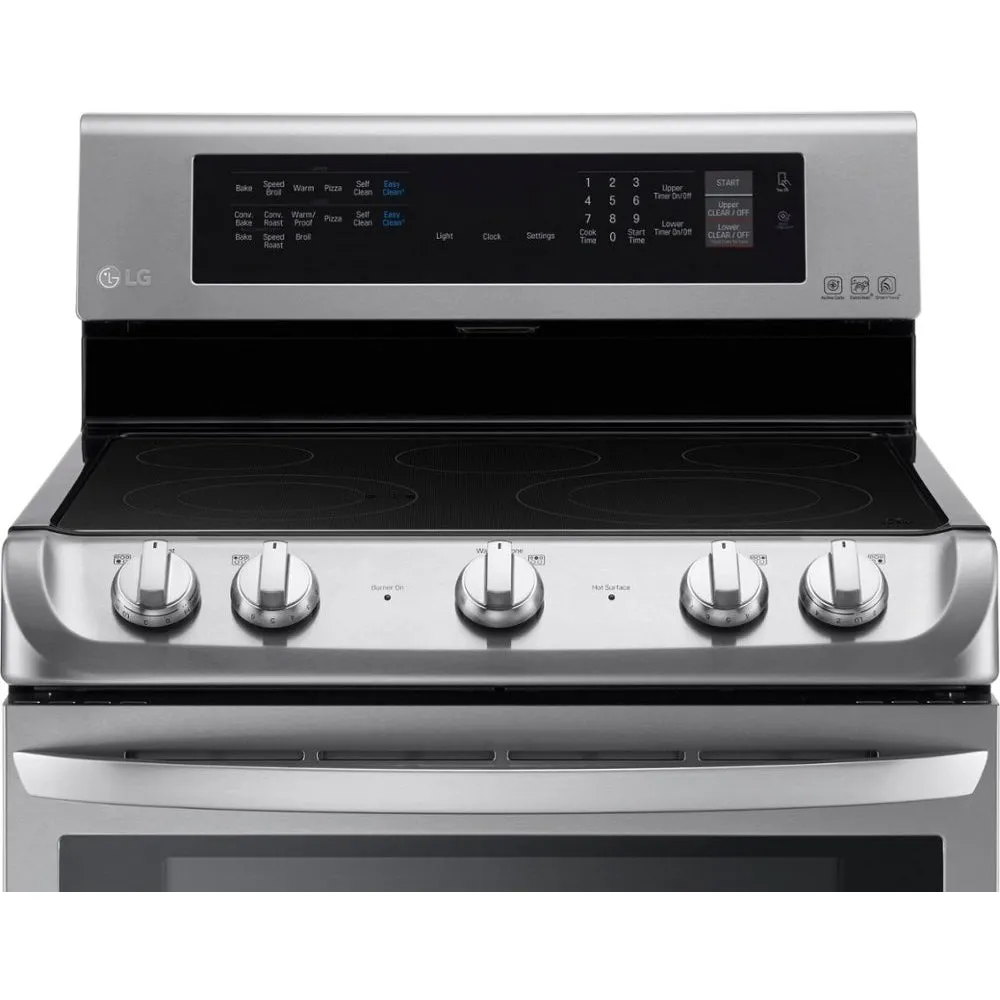 LG - 7.3 cu. ft. Electric Double Oven Range with ProBake Convection and EasyClean - Stainless steel