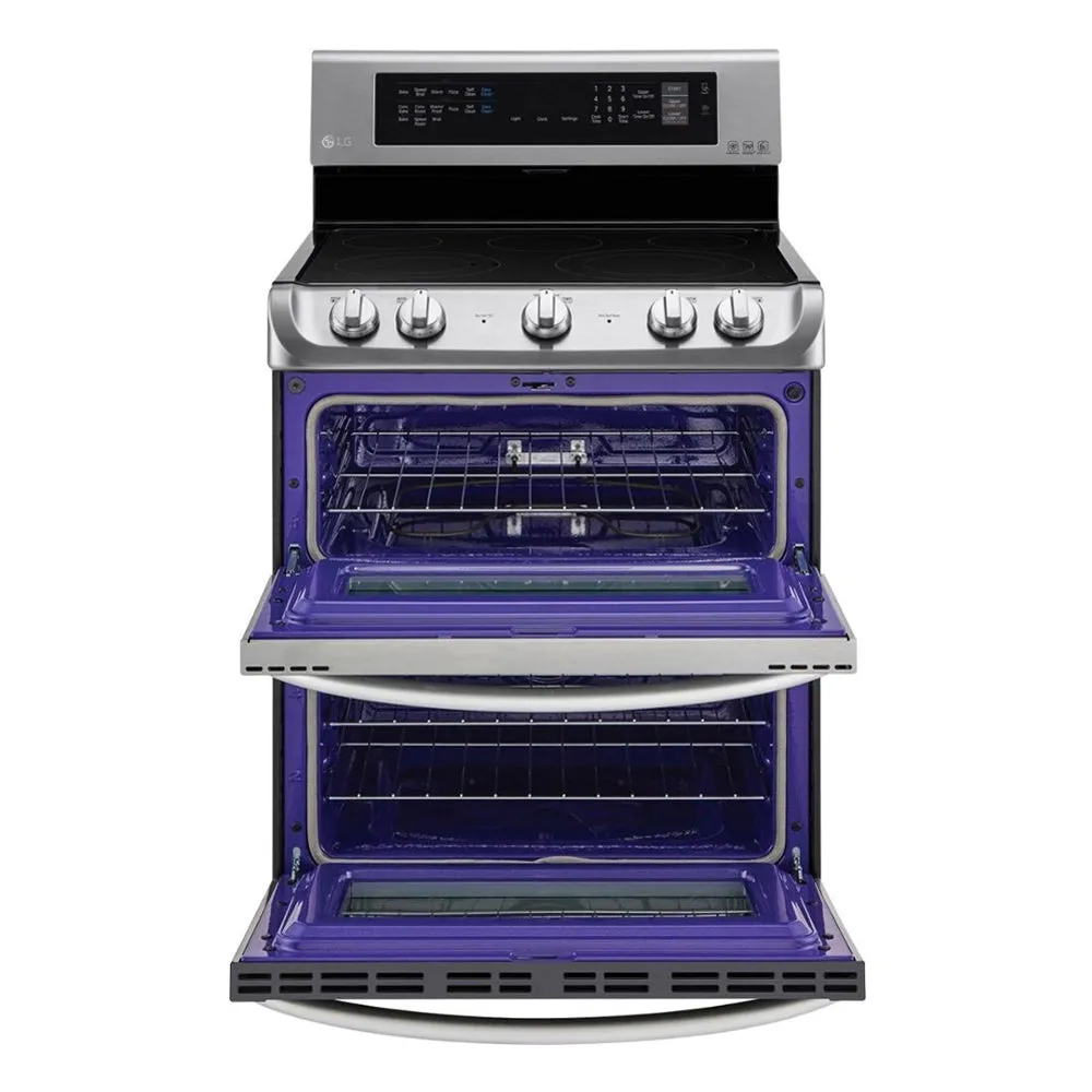 LG - 7.3 cu. ft. Electric Double Oven Range with ProBake Convection and EasyClean - Stainless steel