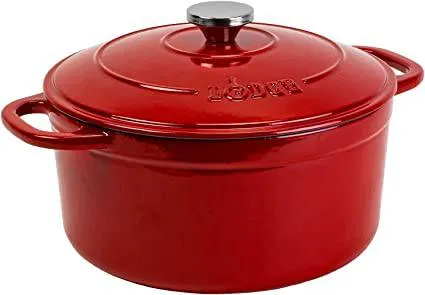 Lodge 5.5 Quart Enameled Cast Iron Dutch Oven - Red