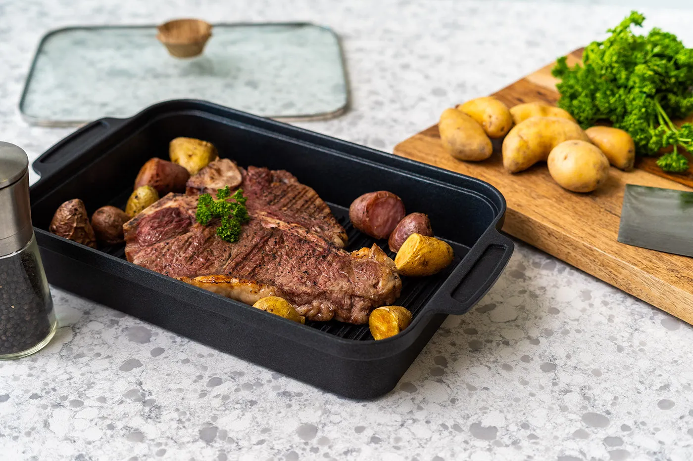 MEGASTONE™ Stovetop Grill Pan, Non-Stick