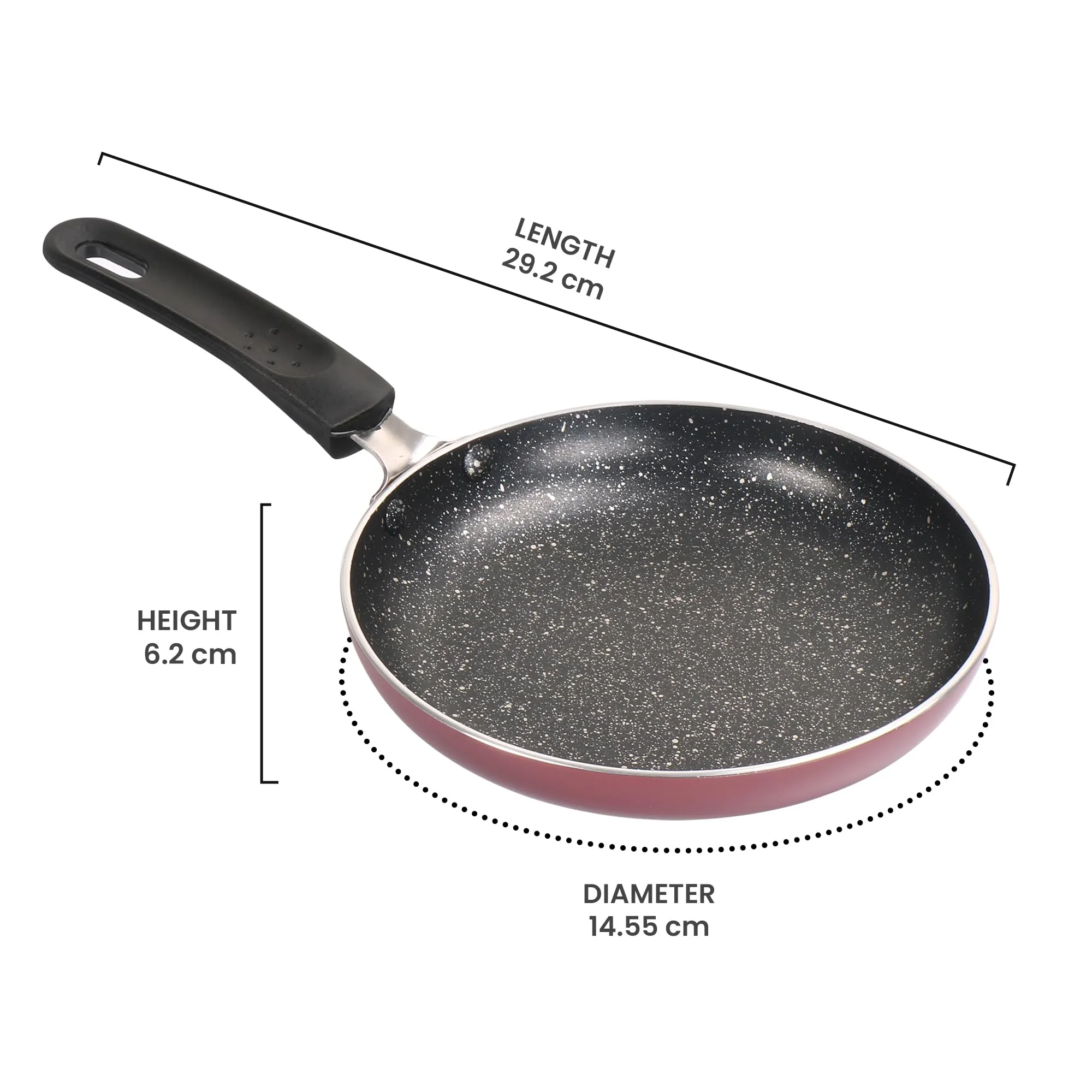 MILTON Pro cook Non Stick Fry Pan 14Cm-1Pc-Granito-Non Induction