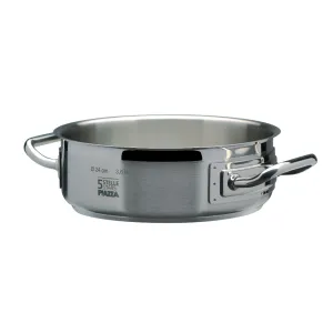 Piazza "5 Stars" Stainless Steel Braiser/Sauteuse Pan, 17.3-Quart