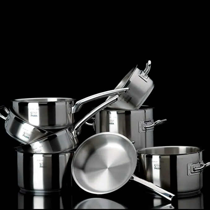 Piazza "5 Stars" Stainless Steel Sauteuse Pan, 25.3-Quarts