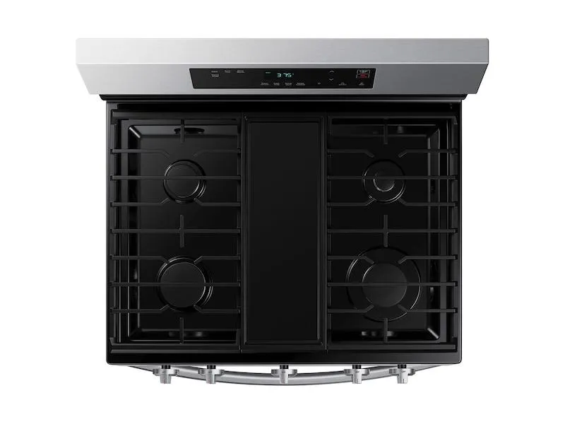 Samsung NX60A6111SS 6.0 cu. ft. Smart Freestanding Gas Range with Integrated Griddle in Stainless Steel