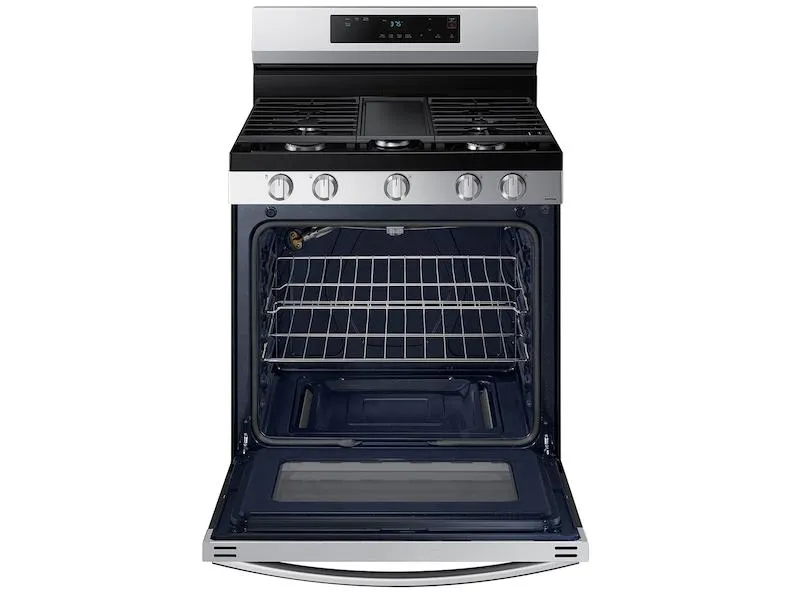 Samsung NX60A6111SS 6.0 cu. ft. Smart Freestanding Gas Range with Integrated Griddle in Stainless Steel