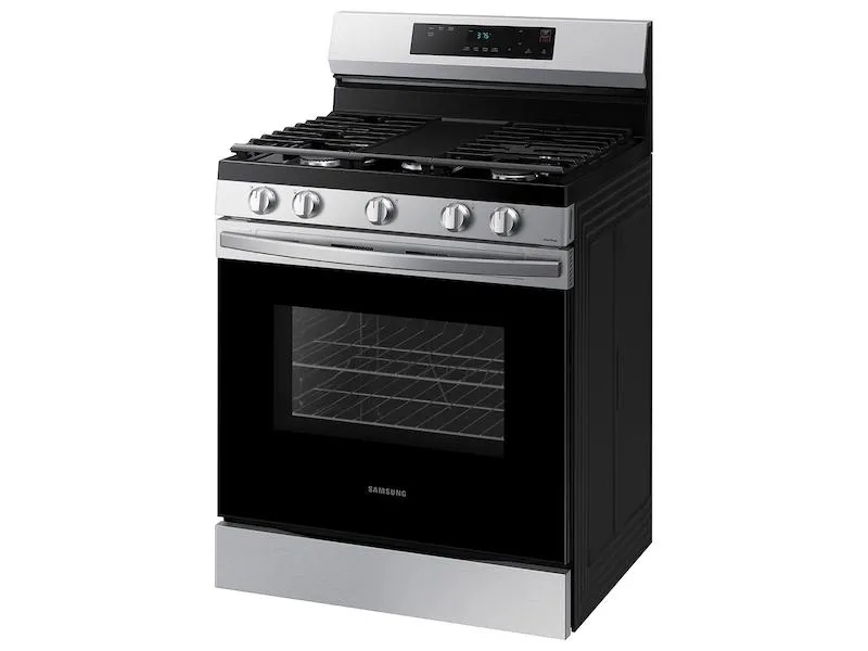 Samsung NX60A6111SS 6.0 cu. ft. Smart Freestanding Gas Range with Integrated Griddle in Stainless Steel