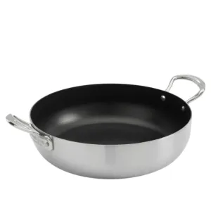 Samuel Groves Classic Non-Stick Stainless Steel Triply Chefs Pan with Side Handles