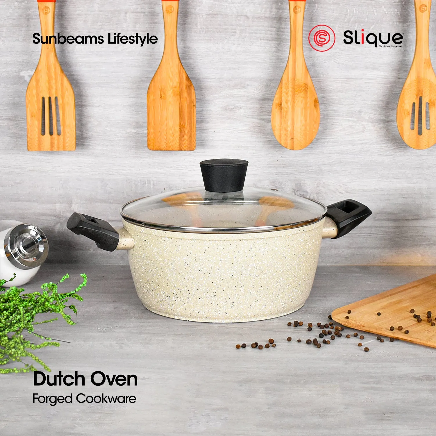 SLIQUE Premium Forged Dutch Oven 20cm/22cm