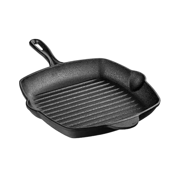 SQUARE CAST IRON GRILL PAN 10.25 INCH