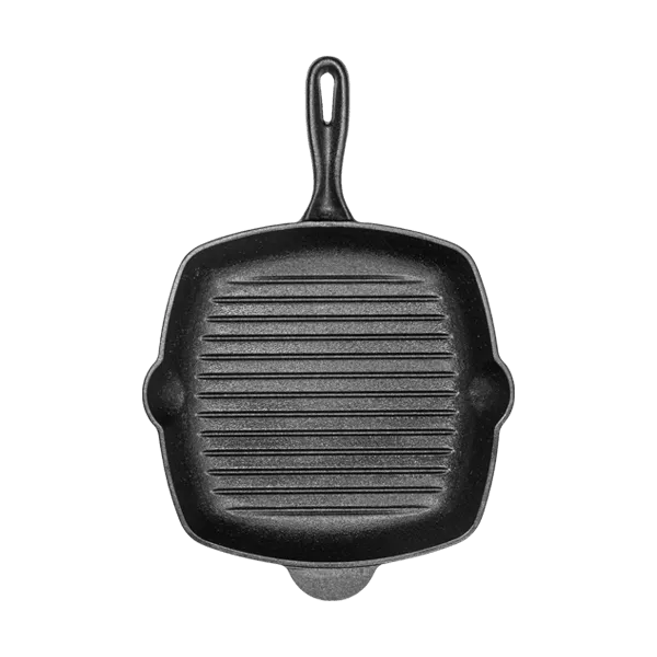 SQUARE CAST IRON GRILL PAN 10.25 INCH