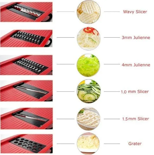 Stainless Steel 6-Blade Vegetable Slicer