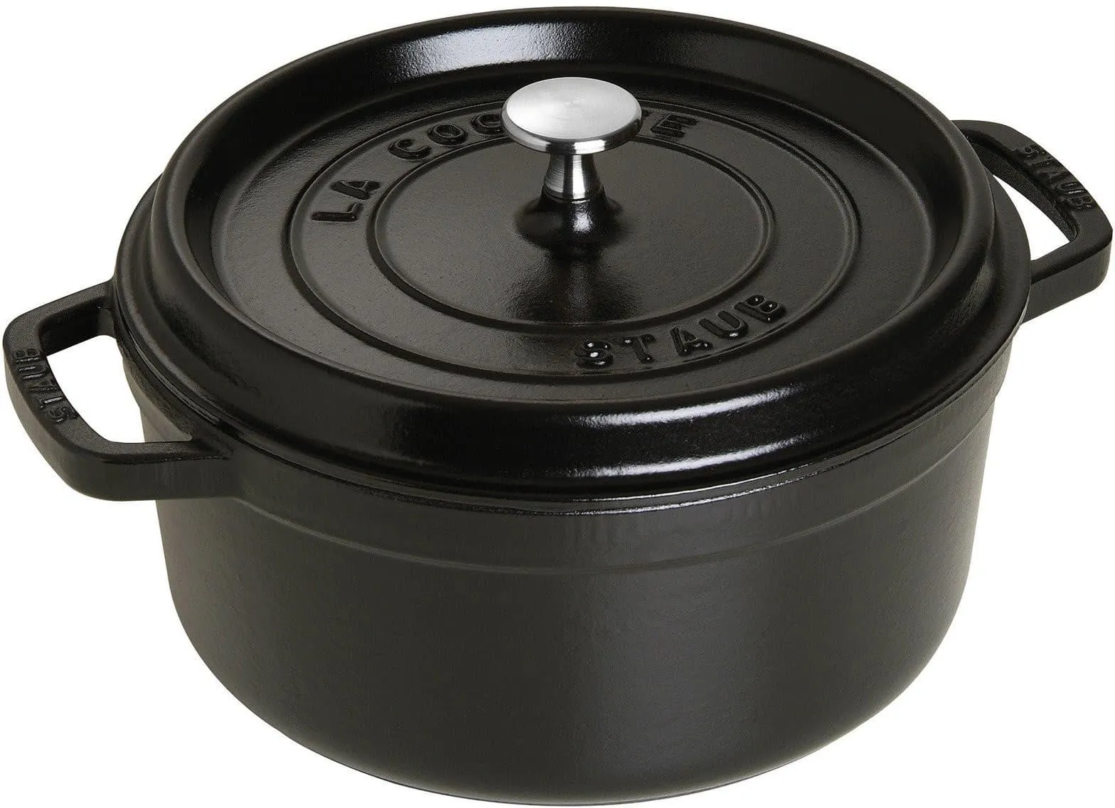 Staub Cast Iron 4-QT Round Cocoette Black