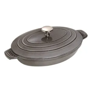 Staub Cast Iron 9″ x 6.6″ Oval Covered Baking Dish