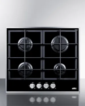 Summit GC424BGL 24" Wide 4-burner Gas Cooktop