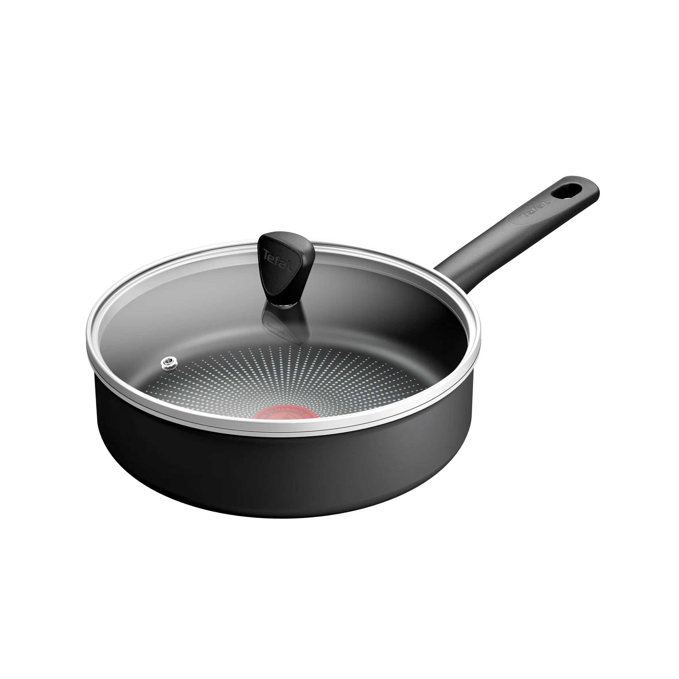 Tefal React Induction Non-Stick Sautepan   Lid 24cm