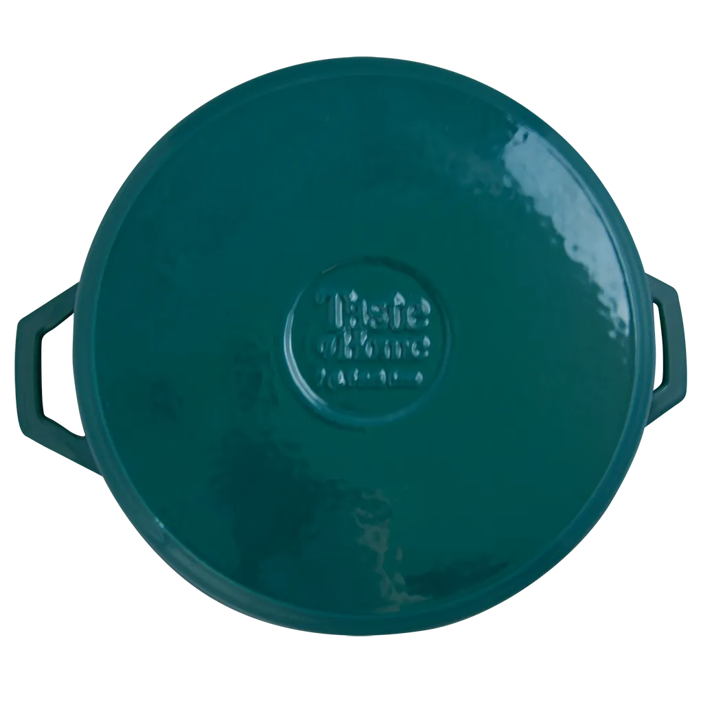 TF247A 7 Quart Enameled Cast Iron Dutch Oven with Grill Lid by Taste of Home