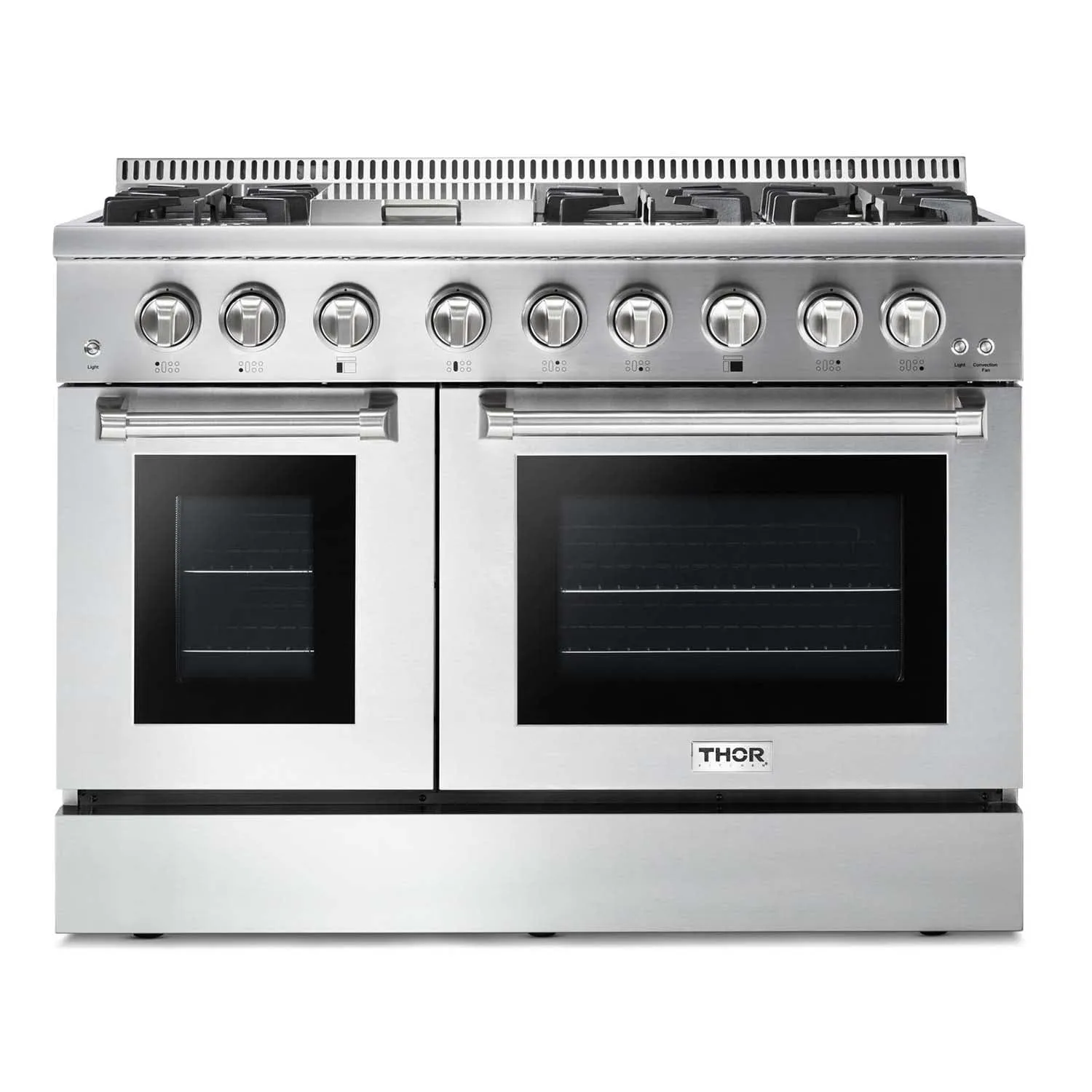 Thor Kitchen 48 in. Natural Gas Burner, Electric Oven 6.7 cu. ft. Range in Stainless Steel - HRD4803U