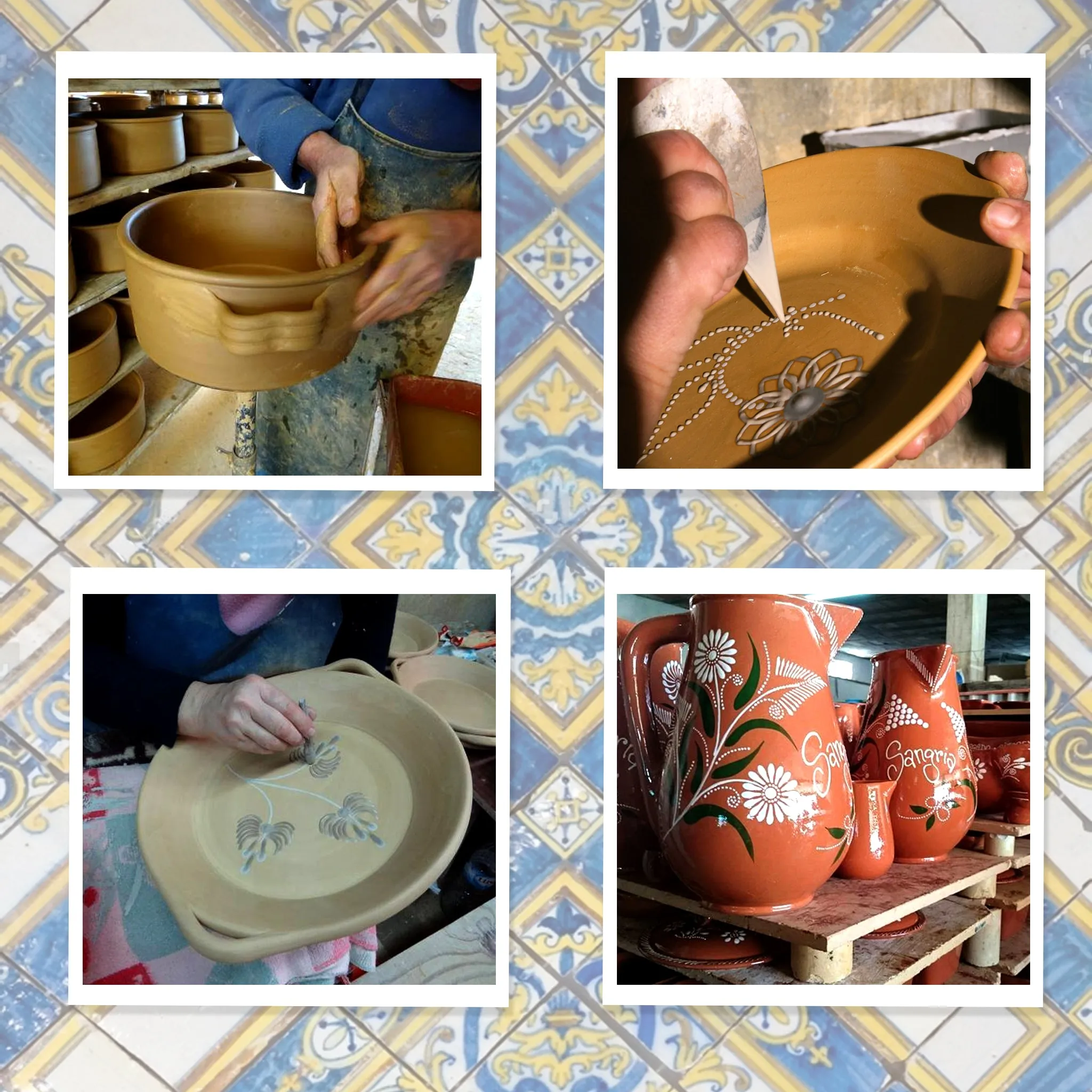 Traditional Portuguese Clay Terracotta Cazuela Cooking Pot with Lid