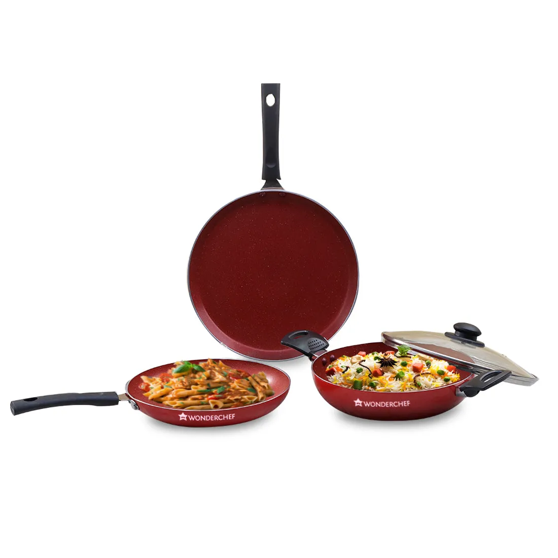 Valencia Non-stick Cookware Set - Red