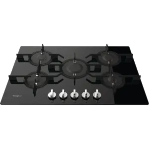 Whirlpool POW75D2NB 75cm Wide Built-In Gas Hob - Black