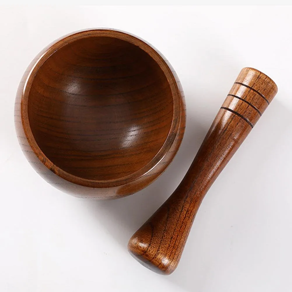 Wooden Mortar And Pestle, 4.7 Inch, Natural Cookware, Unique Gift For Host, Crusher, Herb Grinder, Herbal, Housewarming Gift, Cooking