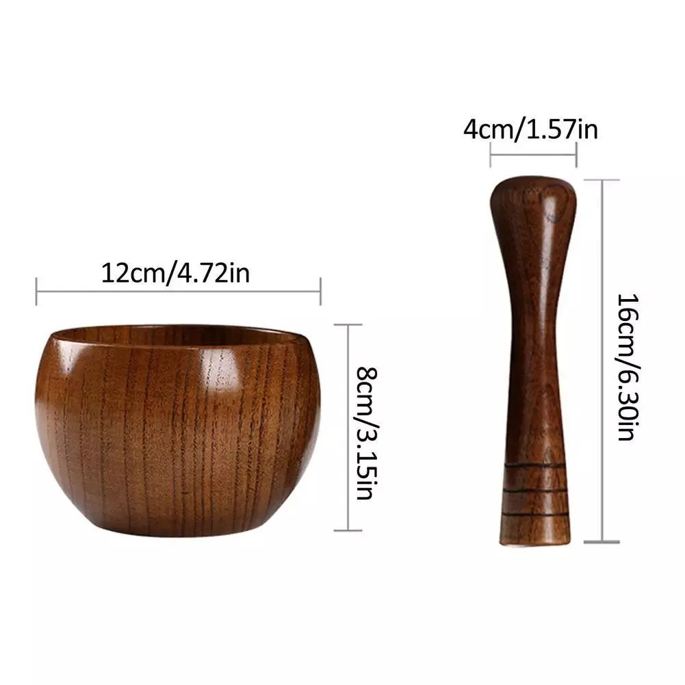 Wooden Mortar And Pestle, 4.7 Inch, Natural Cookware, Unique Gift For Host, Crusher, Herb Grinder, Herbal, Housewarming Gift, Cooking